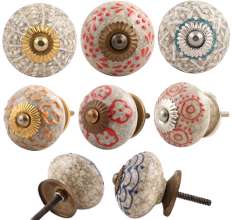 Ceramic Crackle Embossed Knobs