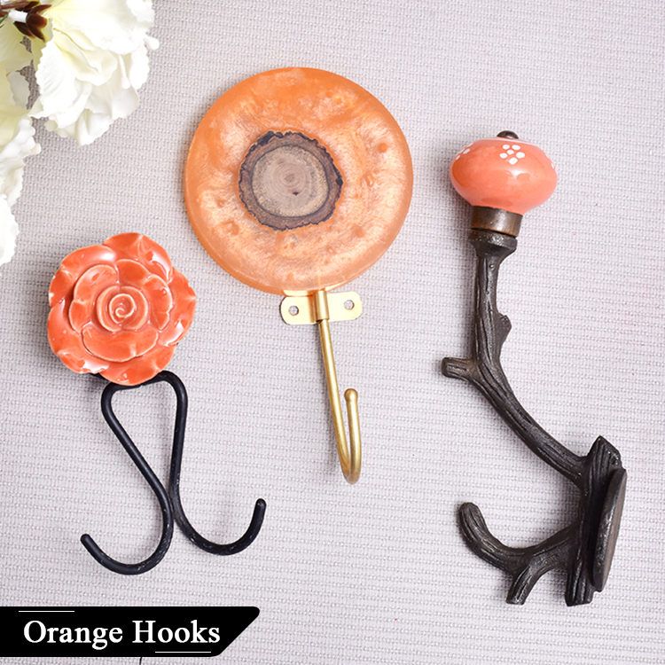 Orange Wall Hooks