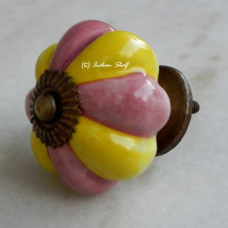 Yellow Pink Knob