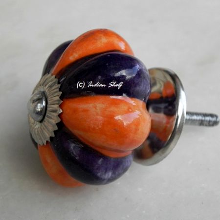 Orange Navy Blue Knob