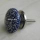 Navy Blue Marble Flat Knob