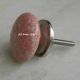 Pink Flat Crackle Ceramic Knob