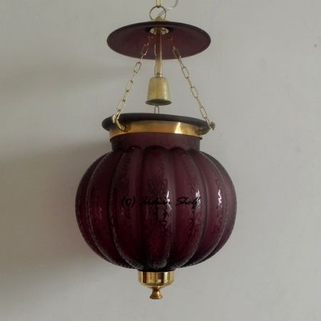 Dark Purple Melon Lamp