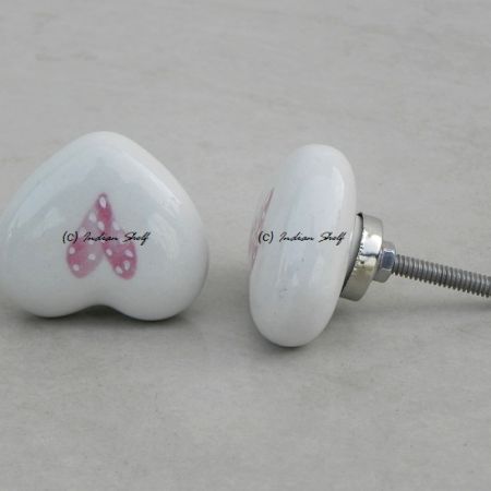 Light Pink Heart Knob