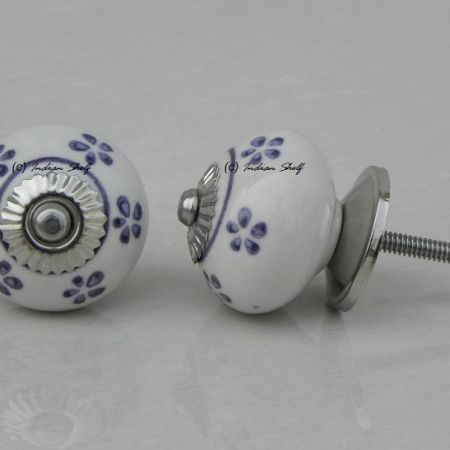 Purple Flower Knob