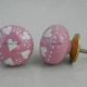 Pink Heart Flat Knob