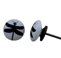 Black Butterfly Flat Kids Knob