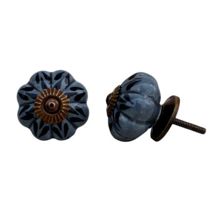 Black Leaf Melon Dresser Knob
