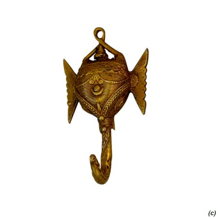 Tribal Ganesha Golden Hooks