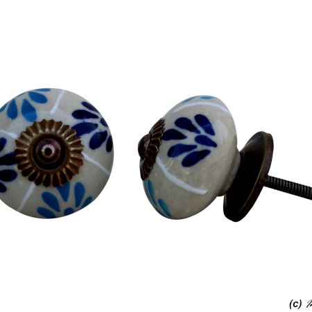 Navy Blue Turquoise Drawer Knob