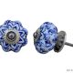 Blue Floral Melon Ceramic Knob