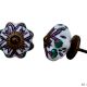 Purple Green Floral Drawer Knob