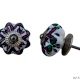 Purple Green Floral Drawer Knob