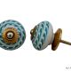 Sea Green Striped Drawer Knob