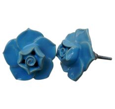 Sky Blue Flower Knob