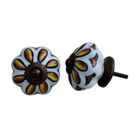 Sunflower Ceramic Knob
