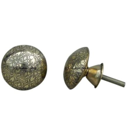 Brass Floral Dresser Knobs