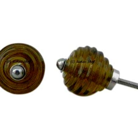 Amber Step Glass Knob