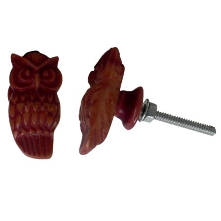 Brown Small Owl Knob