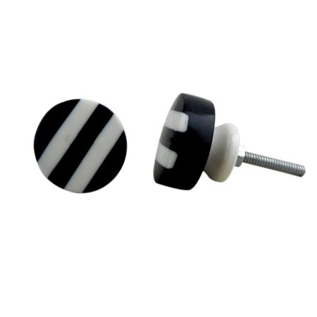 White & Black  Resin Knob