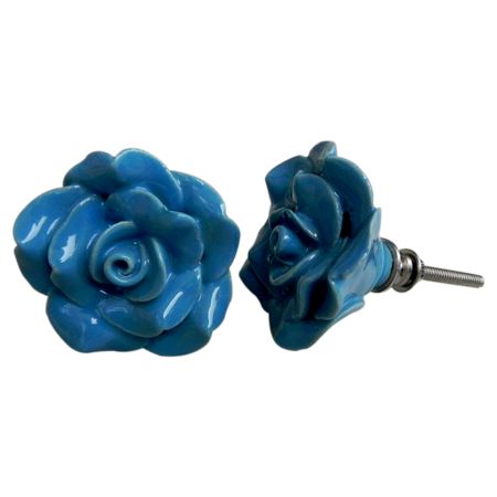 Sky Blue Rose Knob