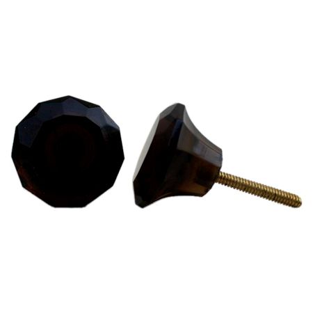 Purple Diamond Glass Cabinet Knob