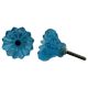 Turquoise Sunflower Glass Knob
