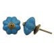 Turquoise Crackle Ceramic Cabinet Almirah Knob