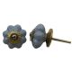 Grey Crackle Melon Ceramic Dresser Knob