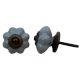 Grey Crackle Melon Ceramic Dresser Knob