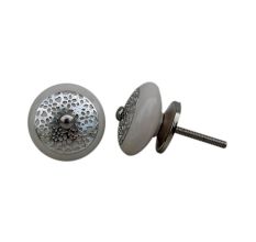 Cream Strewn Flat Knob-06