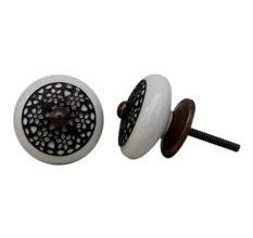 Cream Strewn Flat Knob-06