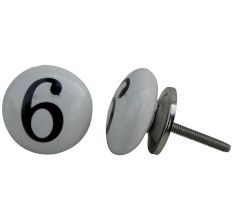 Number Ceramic Knob -6