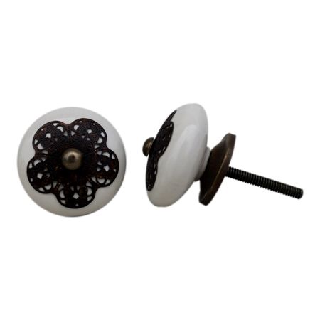 Cream Strewn Flat Knob-05