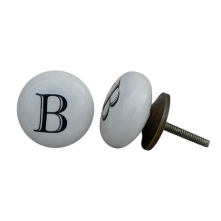 B Flat Alphabet Drawer Knob