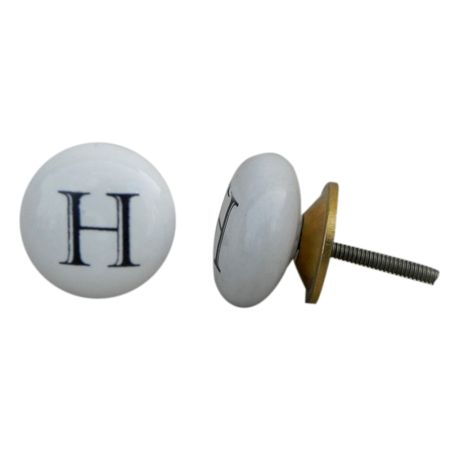 H Alphabet Ceramic Dresser Knob