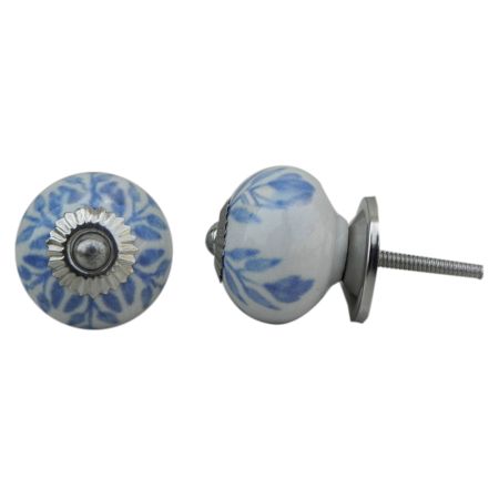 Slate Blue Leaf Knob (1)