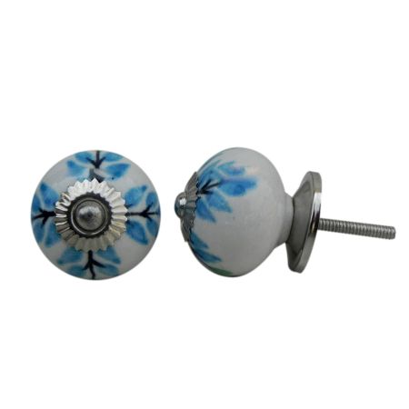 Turquoise Leaf Knob (1)