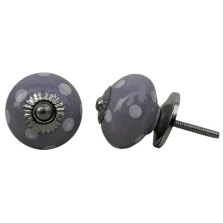 Lavender Polka Dot Furniture Knob