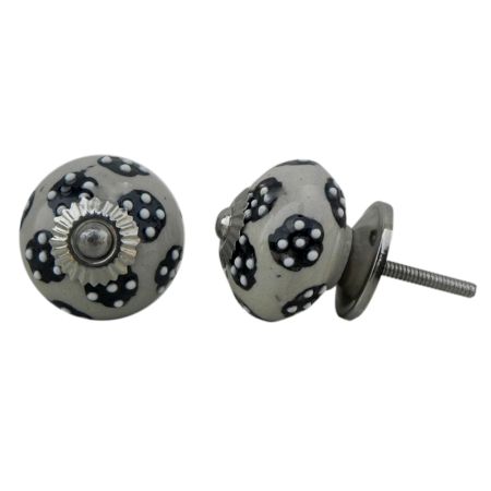 Black Tiny Floral Knob (1)