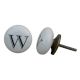 W Alphabet Ceramic Cabinet Drawer Knob