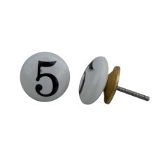 Number Ceramic Knob -5