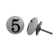 Number Ceramic Knob -5