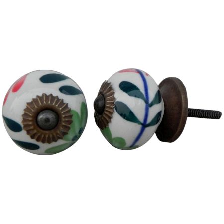Green Flower Knob