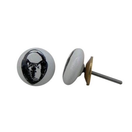 Ceramic Painted Lock Knob