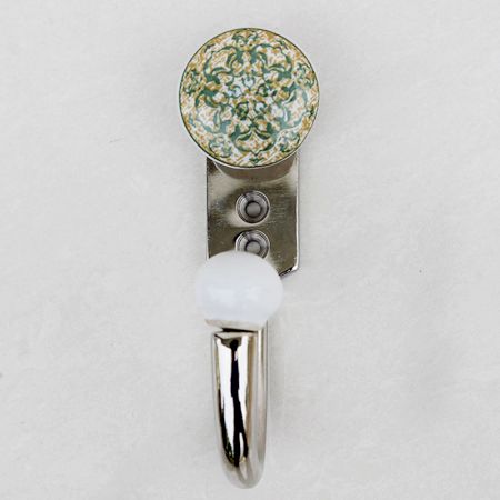 Green Floral Flat Hooks