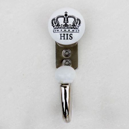 His Ceramic Flat Hooks