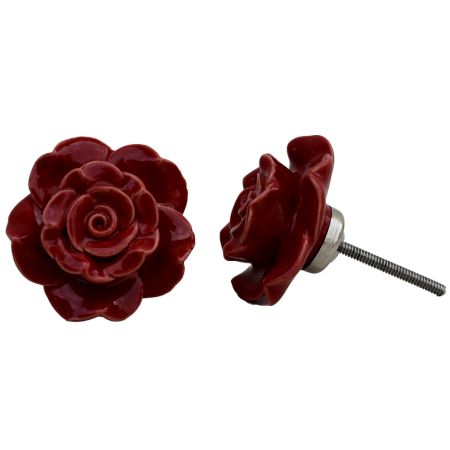 Red Flower Knob