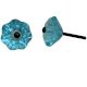 Light Blue Floral Knob