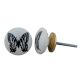 Black Butterfly Painted Knob